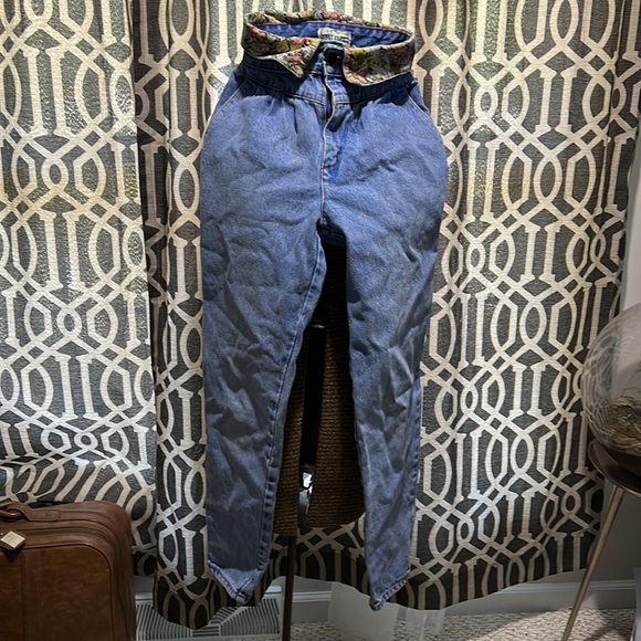 Vintage fold over waist stonewashed jeans - Picture 3 of 3